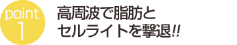 高周波で脂肪とセルライトを撃退！